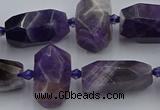 CNG5306 15.5 inches 12*16mm - 15*20mm faceted nuggets amethyst beads