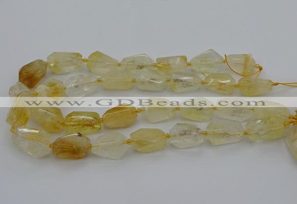 CNG5321 15.5 inches 12*16mm - 15*25mm faceted nuggets citrine beads