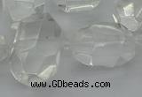 CNG5343 15.5 inches 12*16mm - 15*25mm faceted nuggets white crystal beads