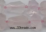 CNG5371 15.5 inches 12*16mm - 18*25mm faceted nuggets rose quartz beads