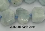 CNG5383 15.5 inches 12*16mm - 18*25mm faceted nuggets aquamarine beads