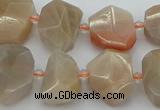 CNG5385 15.5 inches 12*16mm - 18*25mm faceted nuggets moonstone beads