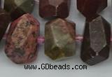 CNG5400 15.5 inches 12*16mm - 15*20mm faceted nuggets rhodochrosite beads