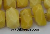 CNG5402 15.5 inches 12*16mm - 15*20mm faceted nuggets yellow jade beads