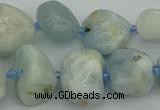 CNG5427 8*12mm - 16*20mm nuggets aquamarine beads wholesale