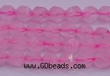 CNG5481 15.5 inches 6mm faceted nuggets rose quartz beads