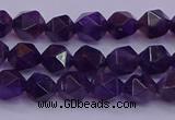 CNG5491 15.5 inches 6mm faceted nuggets amethyst gemstone beads