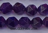 CNG5494 15.5 inches 12mm faceted nuggets amethyst gemstone beads