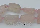 CNG5551 15.5 inches 10*15mm - 15*20mm nuggets rose quartz beads