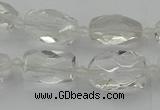 CNG5603 15.5 inches 8*12mm - 13*18mm faceted nuggets white crystal beads