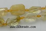 CNG5604 15.5 inches 8*12mm - 13*18mm faceted nuggets citrine beads