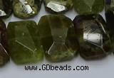 CNG5624 15.5 inches 15*20mm - 18*25mm faceted freeform green garnet beads