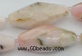 CNG5635 15.5 inches 15*35mm - 18*40mm faceted rice pink opal beads