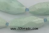 CNG5637 15.5 inches 15*35mm - 18*40mm faceted rice amazonite beads