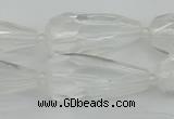 CNG5646 15*35mm - 18*45mm faceted teardrop white crystal beads