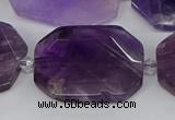 CNG5700 15.5 inches 25*30mm - 28*35mm faceted freeform amethyst beads