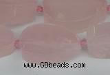 CNG5705 15.5 inches 22*30mm - 28*35mm freeform rose quartz beads