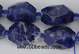 CNG5764 15.5 inches 12*16mm - 15*25mm faceted nuggets sodalite beads