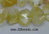 CNG5772 15.5 inches 12*16mm - 15*20mm faceted freeform citrine beads