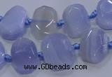 CNG5777 10*14mm - 12*16mm faceted freeform blue lace agate beads