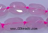 CNG5785 10*14mm - 12*16mm faceted freeform rose quartz beads