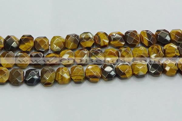 CNG5875 8*12mm - 12*16mm faceted freeform yellow tiger eye beads