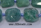 CNG5889 15.5 inches 10*12mm - 10*14mm faceted freeform amazonite beads