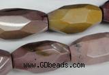 CNG598 12*25mm - 15*36mm faceted rice mookaite nugget beads