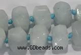 CNG6010 15.5 inches 10*14mm - 12*16mm faceted nuggets white jade beads