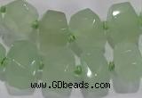 CNG6017 15.5 inches 10*14mm - 12*16mm faceted nuggets white jade beads