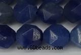 CNG6036 15.5 inches 12mm faceted nuggets blue aventurine beads