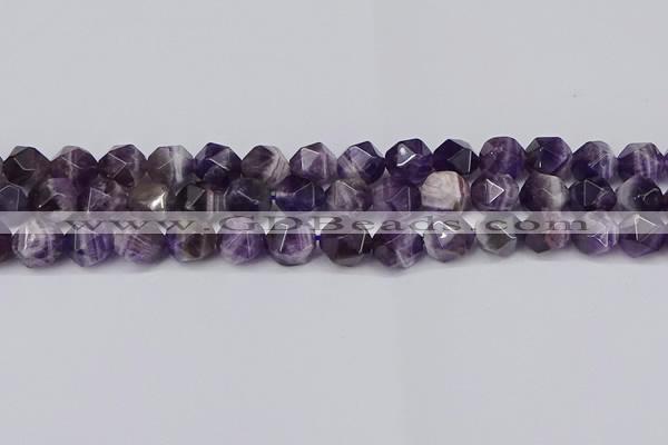 CNG6094 15.5 inches 8mm faceted nuggets dogtooth amethyst beads