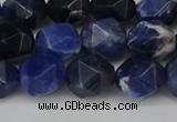 CNG6104 15.5 inches 8mm faceted nuggets sodalite gemstone beads