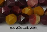 CNG6106 15.5 inches 8mm faceted nuggets mookaite gemstone beads