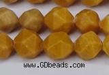 CNG6115 15.5 inches 8mm faceted nuggets yellow jade beads