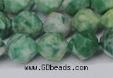 CNG6116 15.5 inches 8mm faceted nuggets Qinghai jade beads