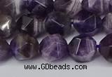 CNG6165 15.5 inches 10mm faceted nuggets dogtooth amethyst beads