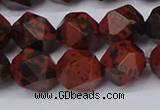 CNG6183 15.5 inches 10mm faceted nuggets mahogany obsidian beads