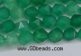 CNG6226 15.5 inches 6mm faceted nuggets green agate beads