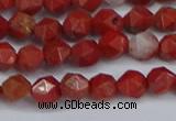 CNG6241 15.5 inches 6mm faceted nuggets red jasper beads