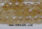 CNG6259 15.5 inches 6mm faceted nuggets coffee cherry quartz beads