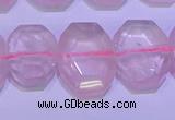 CNG6301 15.5 inches 13*18mm - 15*20mm faceted freeform rose quartz beads