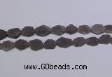 CNG6359 15.5 inches 14*18mm - 16*22mm freeform matte smoky quartz beads