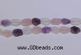 CNG6364 15.5 inches 14*18mm - 16*22mm freeform matte mixed quartz beads