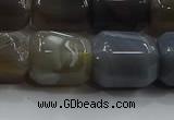 CNG6410 15.5 inches 15*20mm faceted nuggets grey agate beads