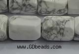 CNG6418 15.5 inches 15*20mm faceted nuggets white howlite beads