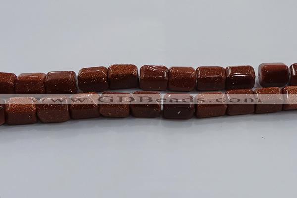 CNG6421 15.5 inches 15*20mm faceted nuggets goldstone beads