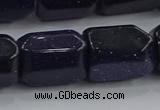 CNG6422 15.5 inches 15*20mm faceted nuggets blue goldstone beads