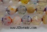 CNG6501 15.5 inches 8mm faceted nuggets agate beads wholesale