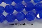 CNG6509 15.5 inches 8mm faceted nuggets blue agate beads